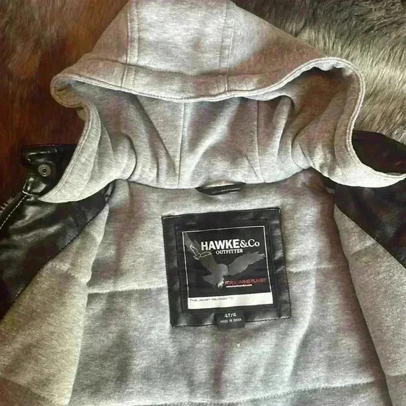 NWOT! Hawke & CO Outfitter Faux Leather Jacket 4T - Picture 5 of 11